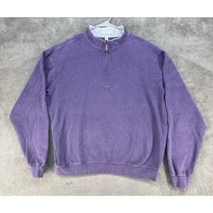 peter millar purple 1/4 zip pullover embroidered quail on back Sz XL